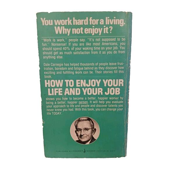 Dale Carnegie How To Enjoy Your Life And Your Job VINTGE 4th EDITION Pocket - Picture 2 of 10